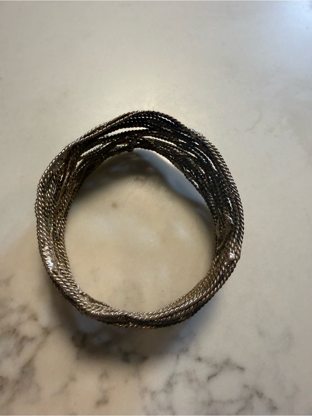 Silver-Tone Multi-Strand Mesh Bracelet